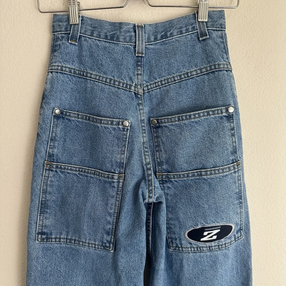 Zonz Wide Leg Skate Jeans Mens 25 Blue Vintage 90s Baggy High Rise Denim